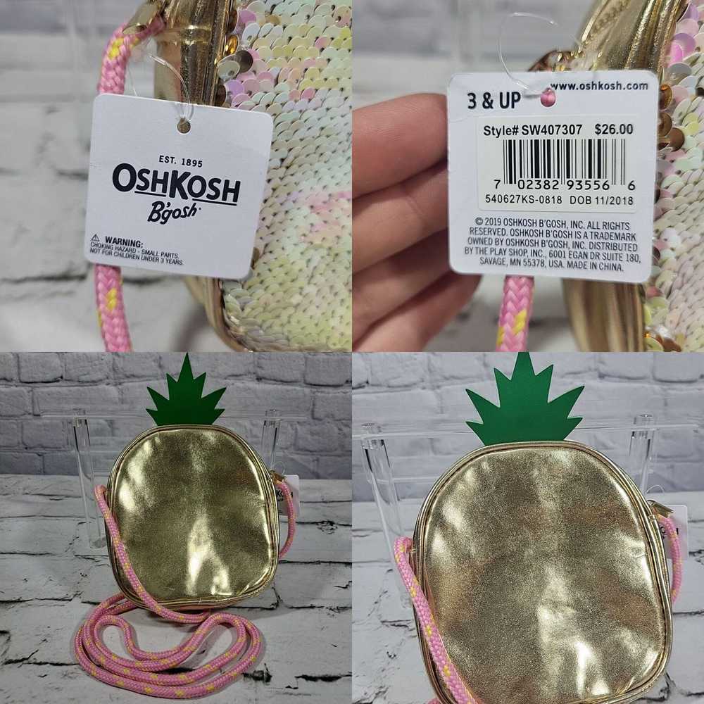 Vintage OSHKOSH B'Gosh Pineapple Flip Sequin Purs… - image 4