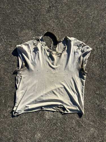 Vintage *THRASHED* 1980s vintage blank shirt