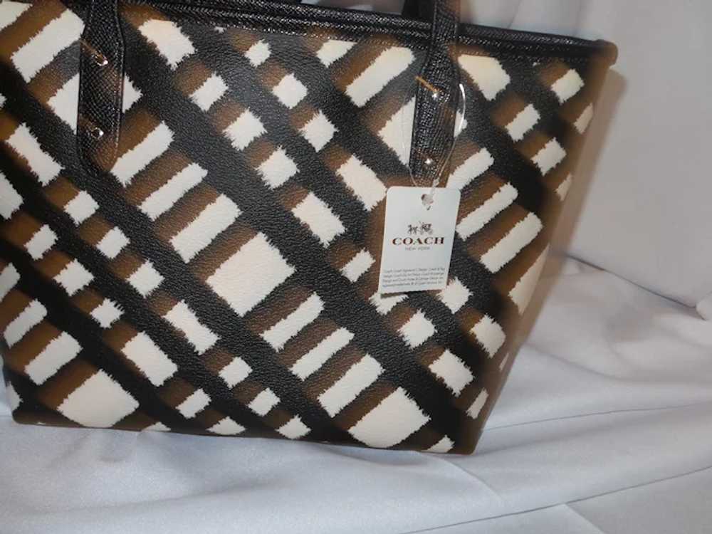 Coach Mini City Zip Tote in Wild Plaid Print - image 10