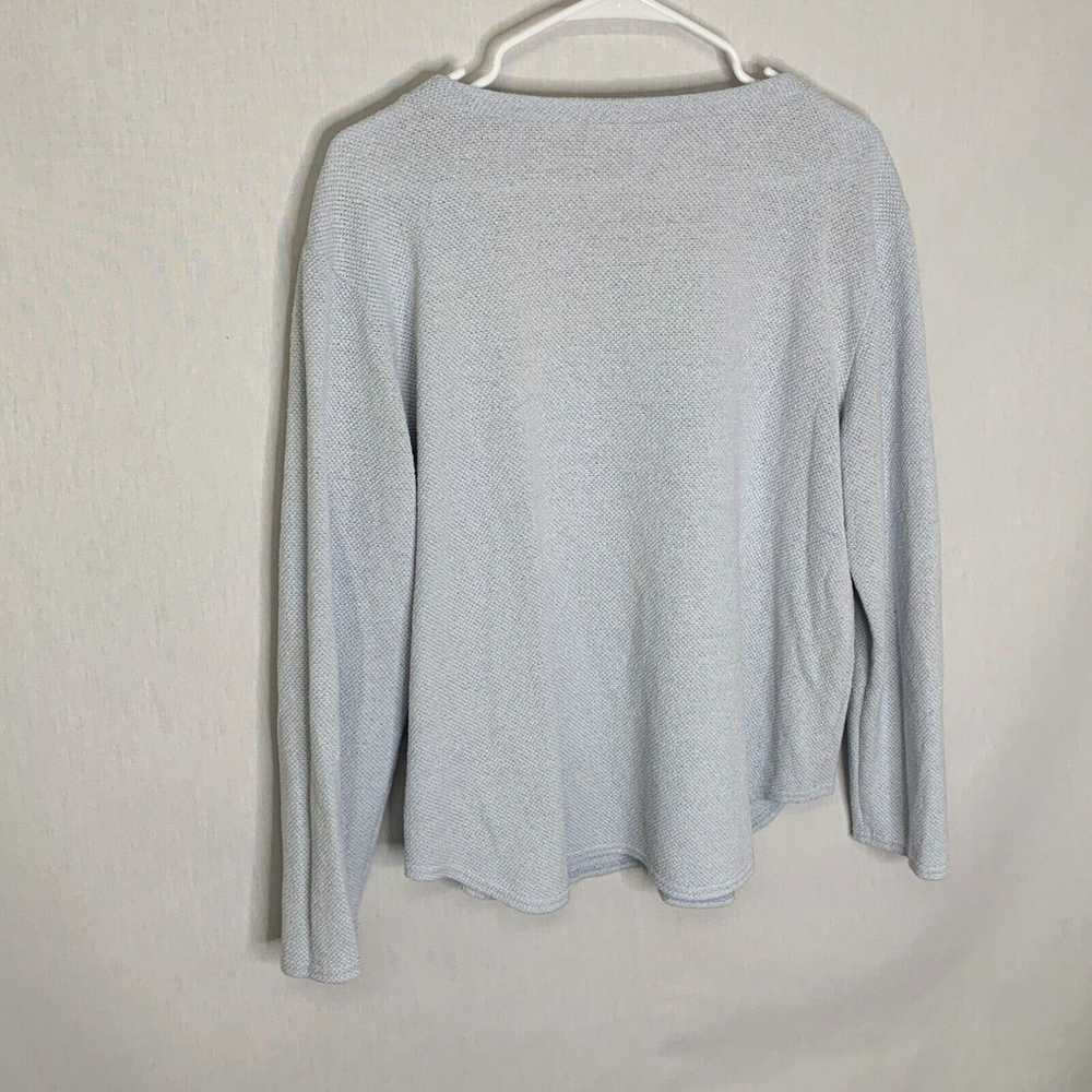 Vintage Liz Claiborne Womens Gray Knitted Long Sl… - image 2