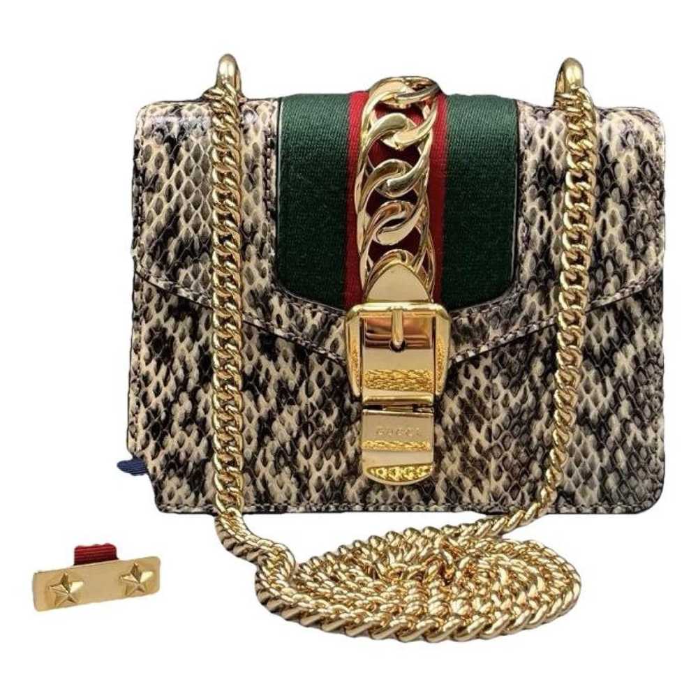 Gucci Sylvie Flap Chain leather crossbody bag - image 1