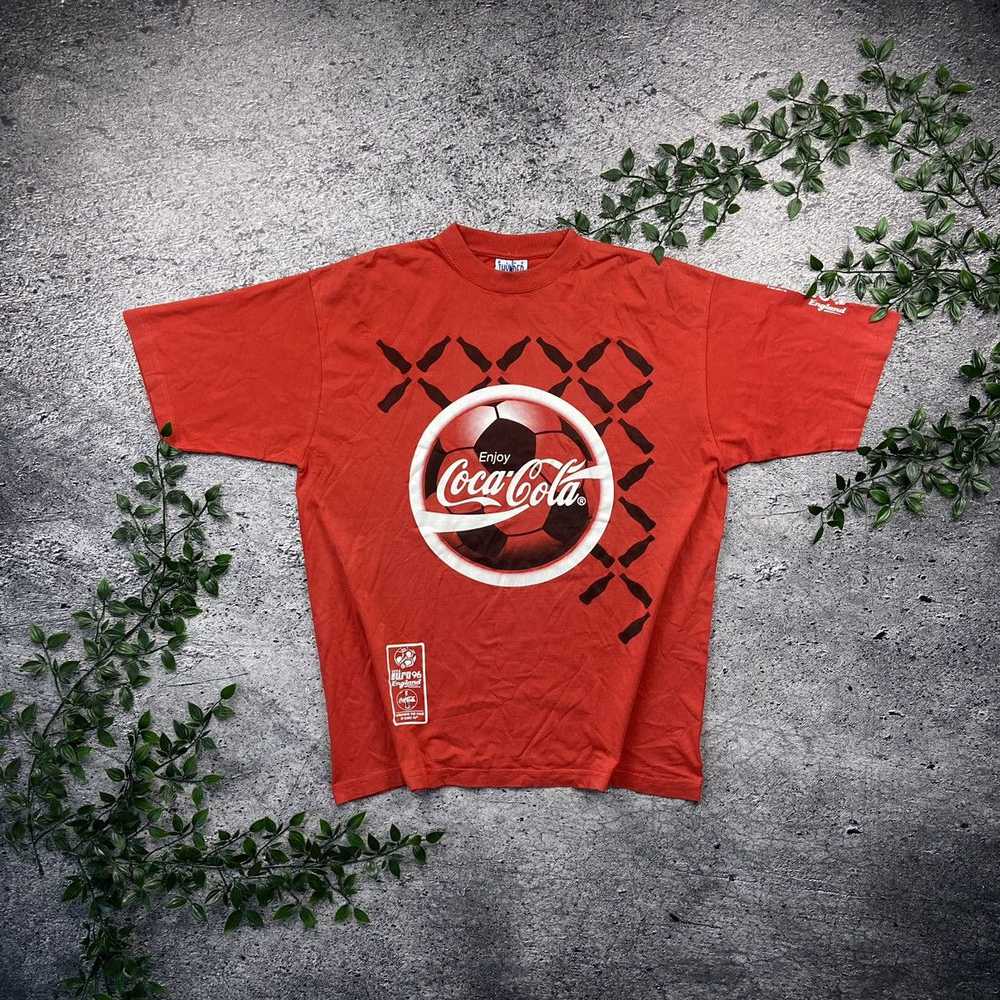 Coca Cola × Soccer Jersey × Vintage Vinatge Coca-… - image 1