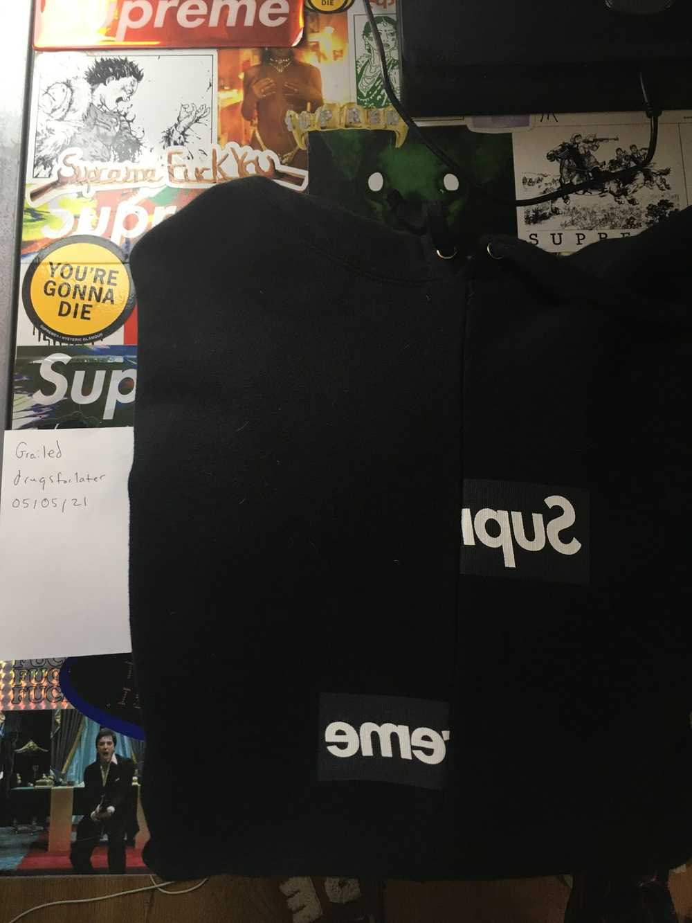 Comme des Garcons × Supreme Split Logo Hoodie - image 3