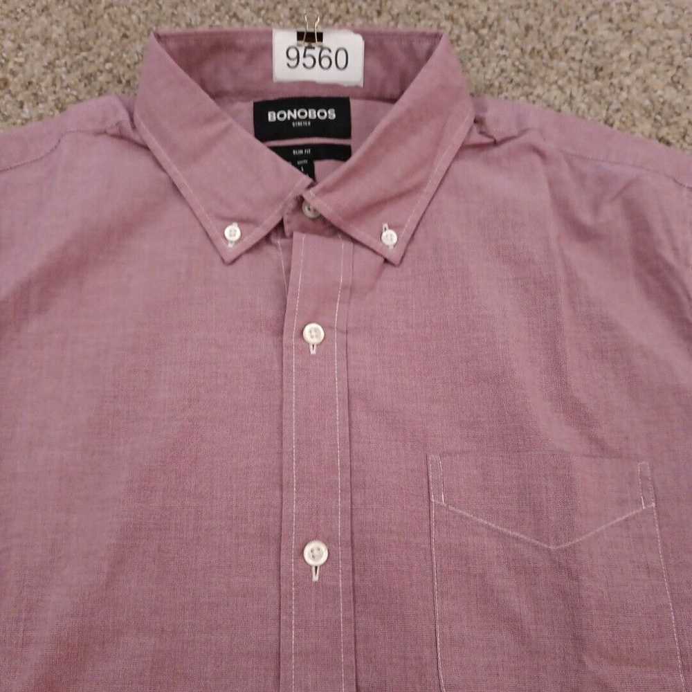 Bonobos Bonobos Shirt Mens Large Short Slim Purpl… - image 3