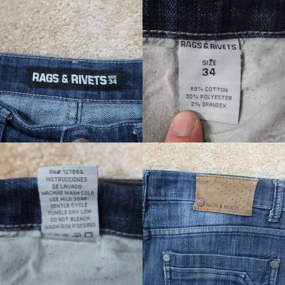 Vintage Rags & Rivets Straight Leg Jeans Men's 34… - image 4