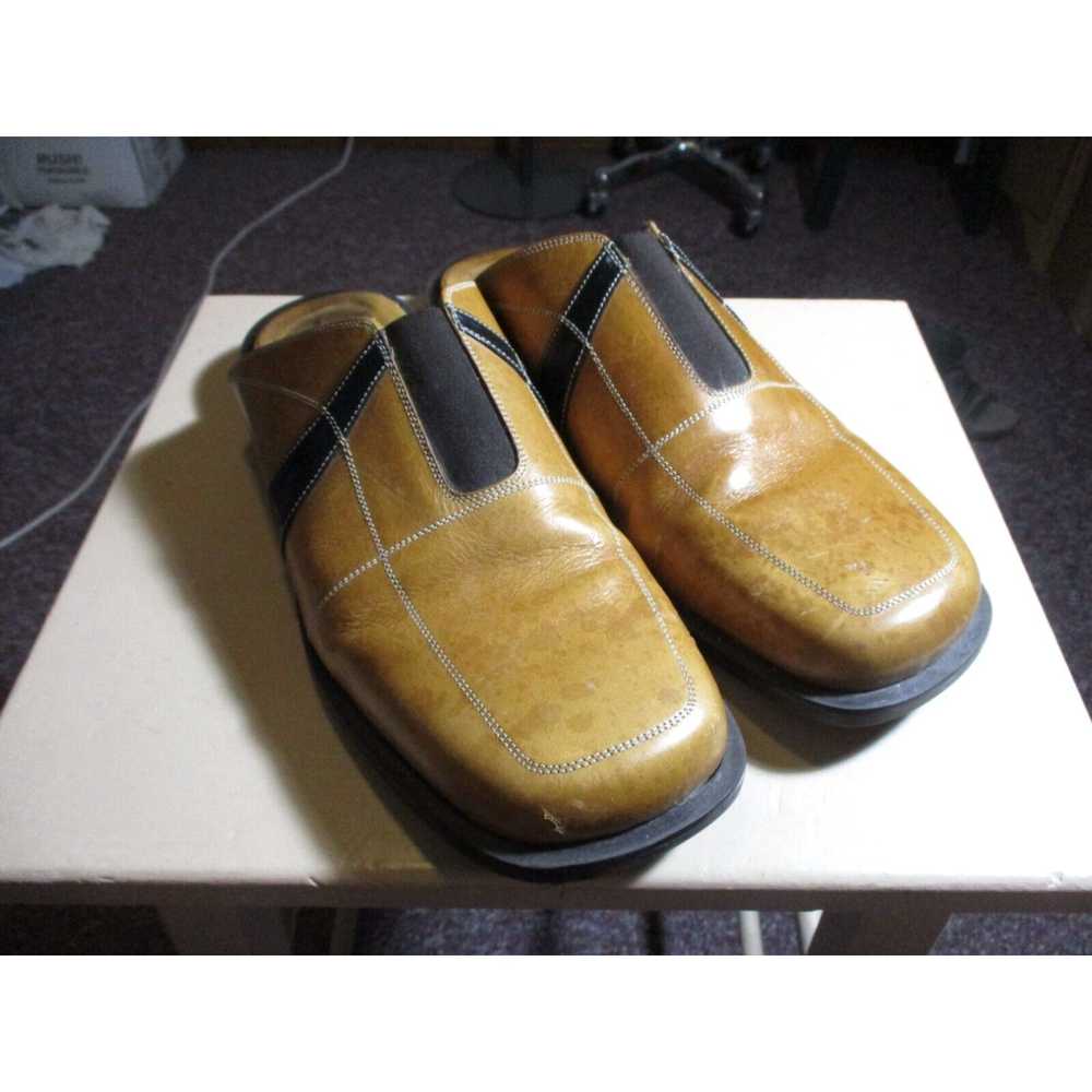 Vintage Men's MODA MARIO Italy Tan Slip On Leathe… - image 1