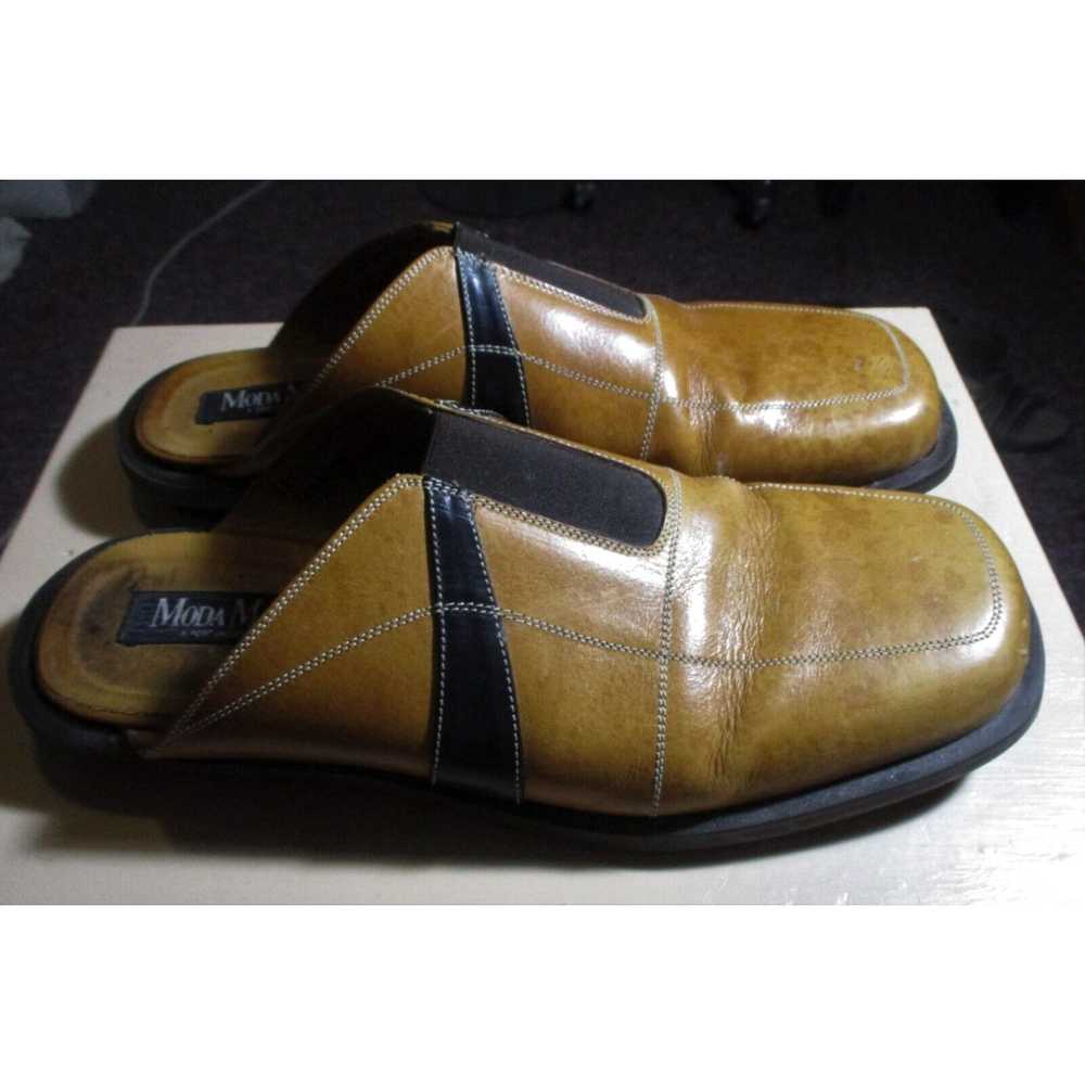 Vintage Men's MODA MARIO Italy Tan Slip On Leathe… - image 2