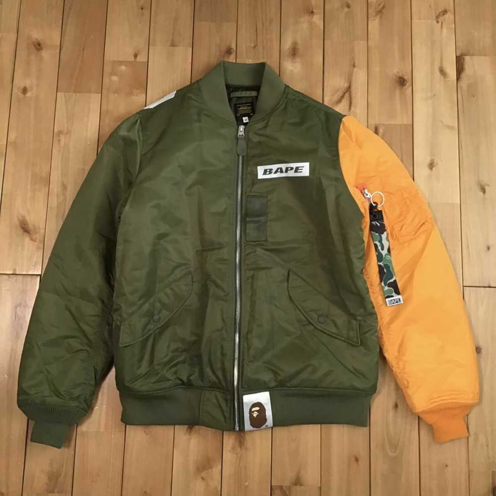 Bape BAPE STA LOGO MA-1 bomber jacket a bathing a… - image 2