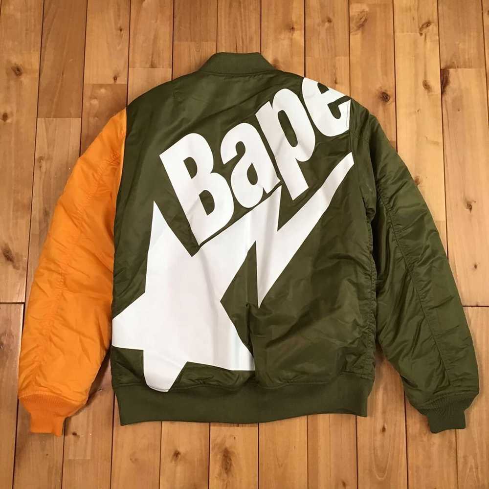 Bape BAPE STA LOGO MA-1 bomber jacket a bathing a… - image 3