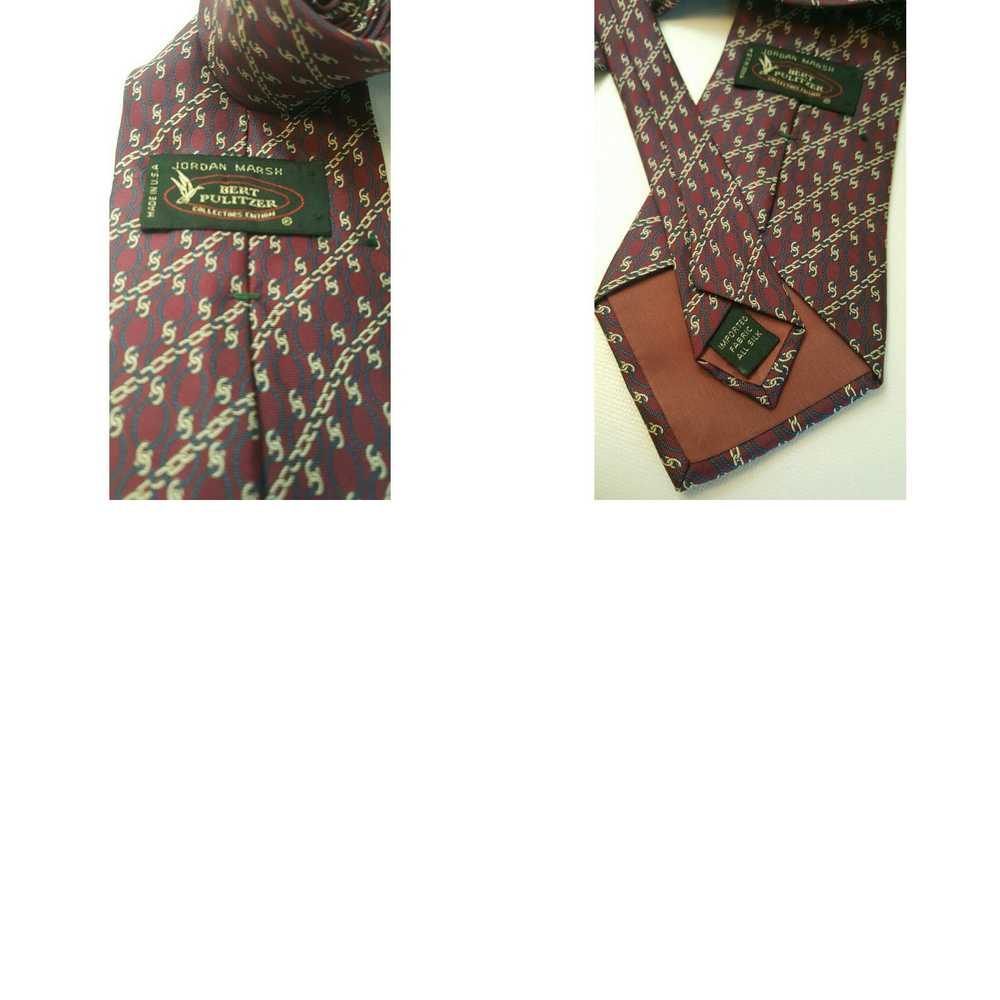 Vintage Jordan Marsh Bert Pulitzer Men's Tie Red … - image 4