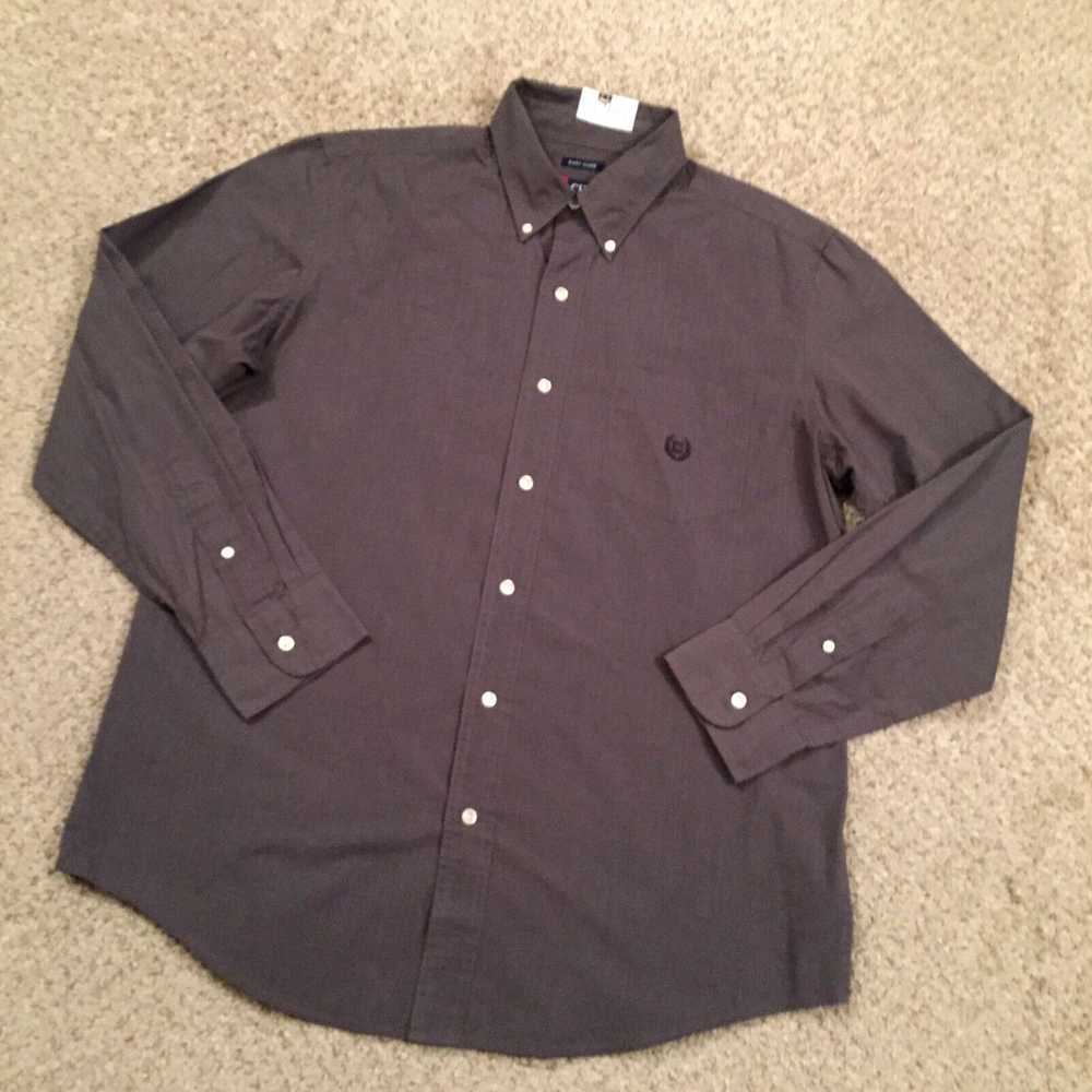 Chaps Chaps Shirt Mens Medium Gray Long Sleeve Bu… - image 2