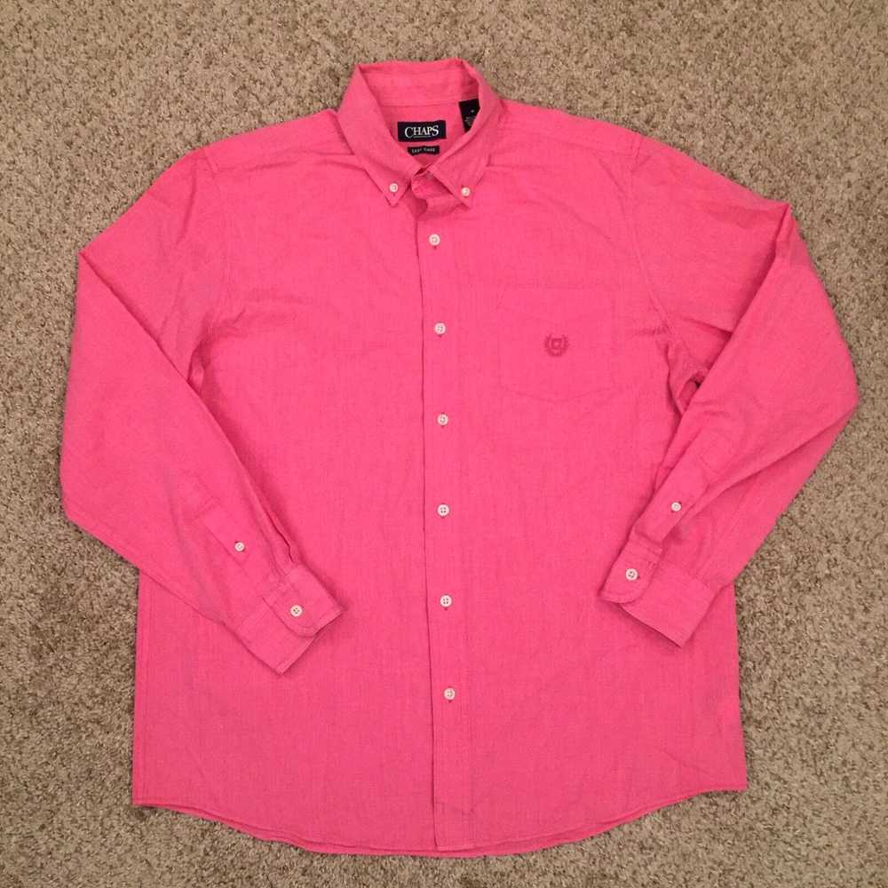 Chaps Chaps Easy Care Shirt Mens Medium Button Up… - image 1