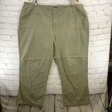 Olive NorthCrest Slacks Womens Plus Sz 22W Olive … - image 1