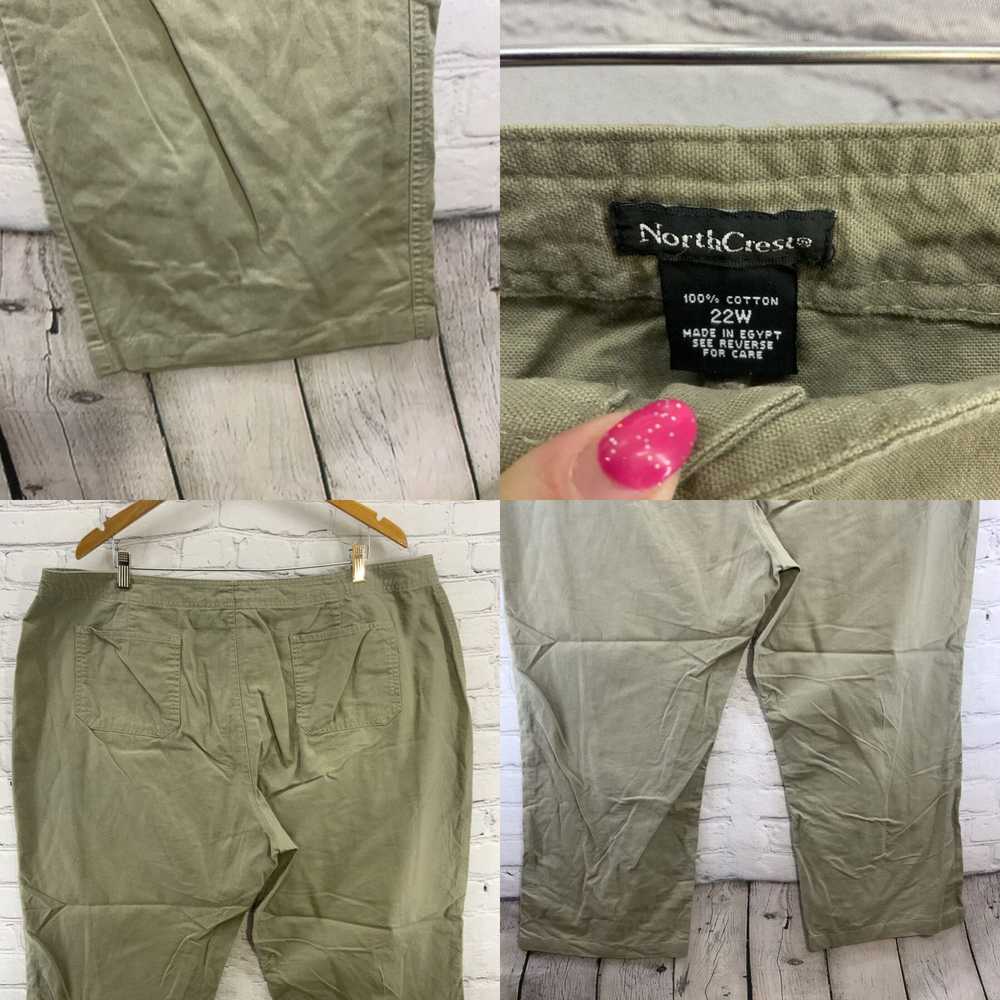 Olive NorthCrest Slacks Womens Plus Sz 22W Olive … - image 4