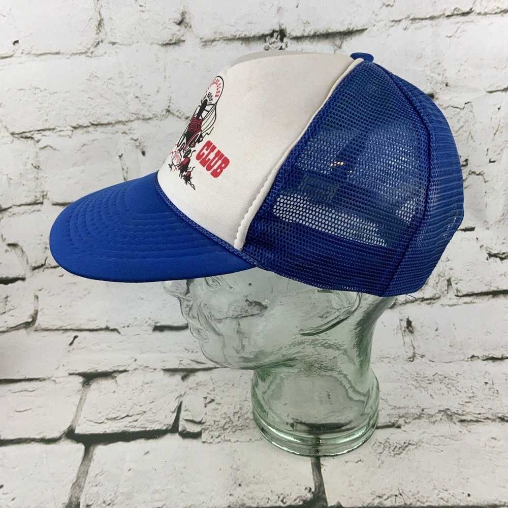 Vintage Harolds Club Blue Vented Snapback Trucker… - image 2