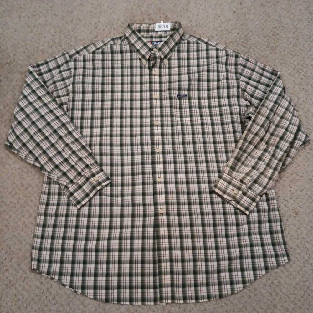 Chaps Chaps Shirt Mens XXL Green Plaid Long Sleev… - image 1