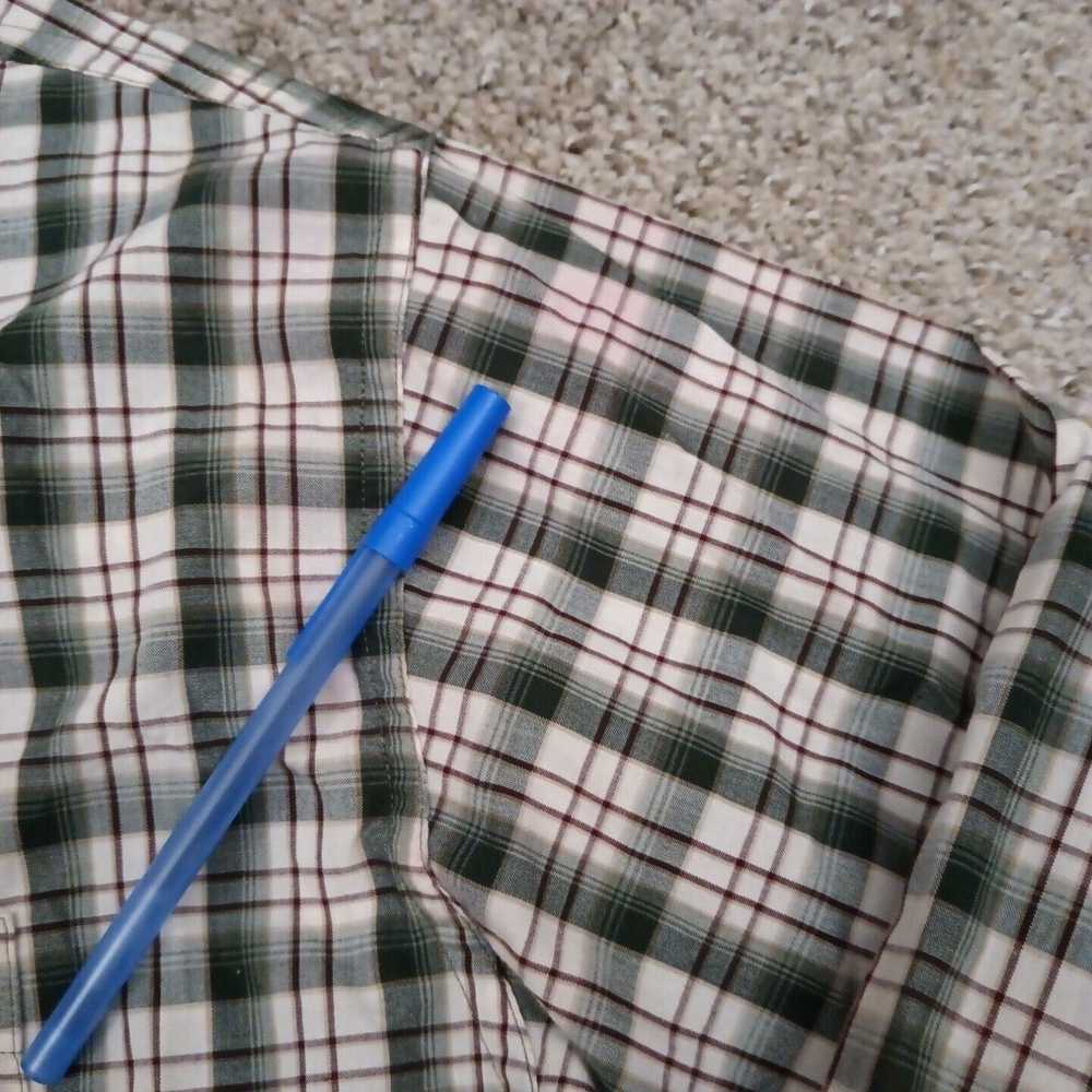 Chaps Chaps Shirt Mens XXL Green Plaid Long Sleev… - image 3