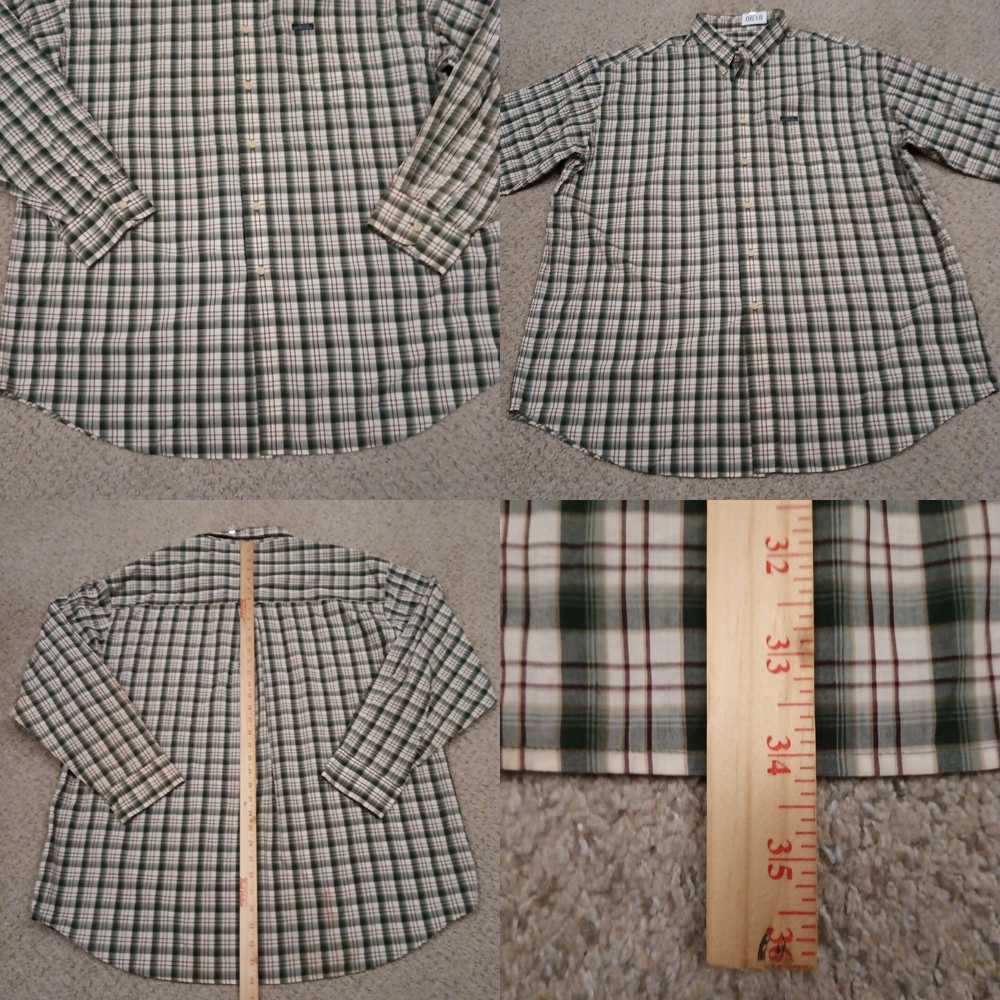 Chaps Chaps Shirt Mens XXL Green Plaid Long Sleev… - image 4