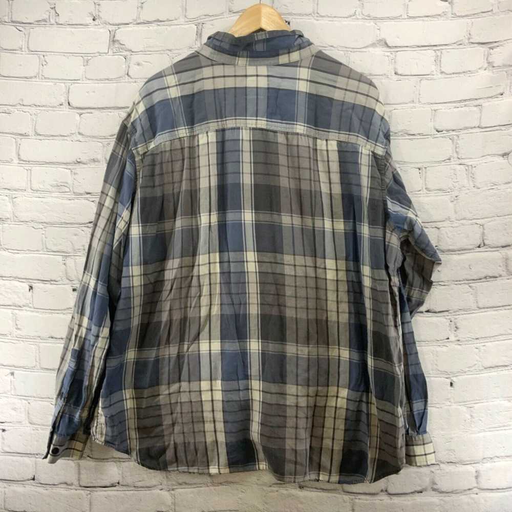 Vintage Columbia Plaid Shirt Blue Gray Mens Sz XX… - image 3