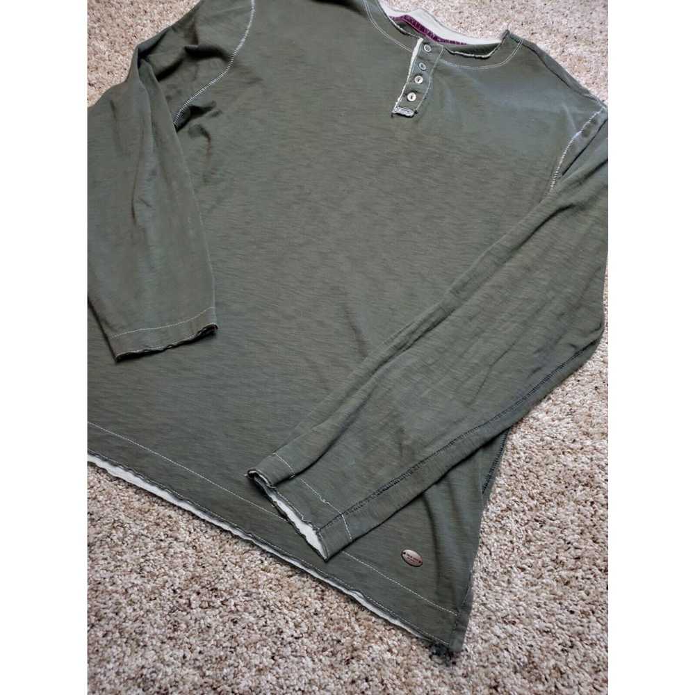 Henleys True Grit Shirt Large Mens Green Henley C… - image 2