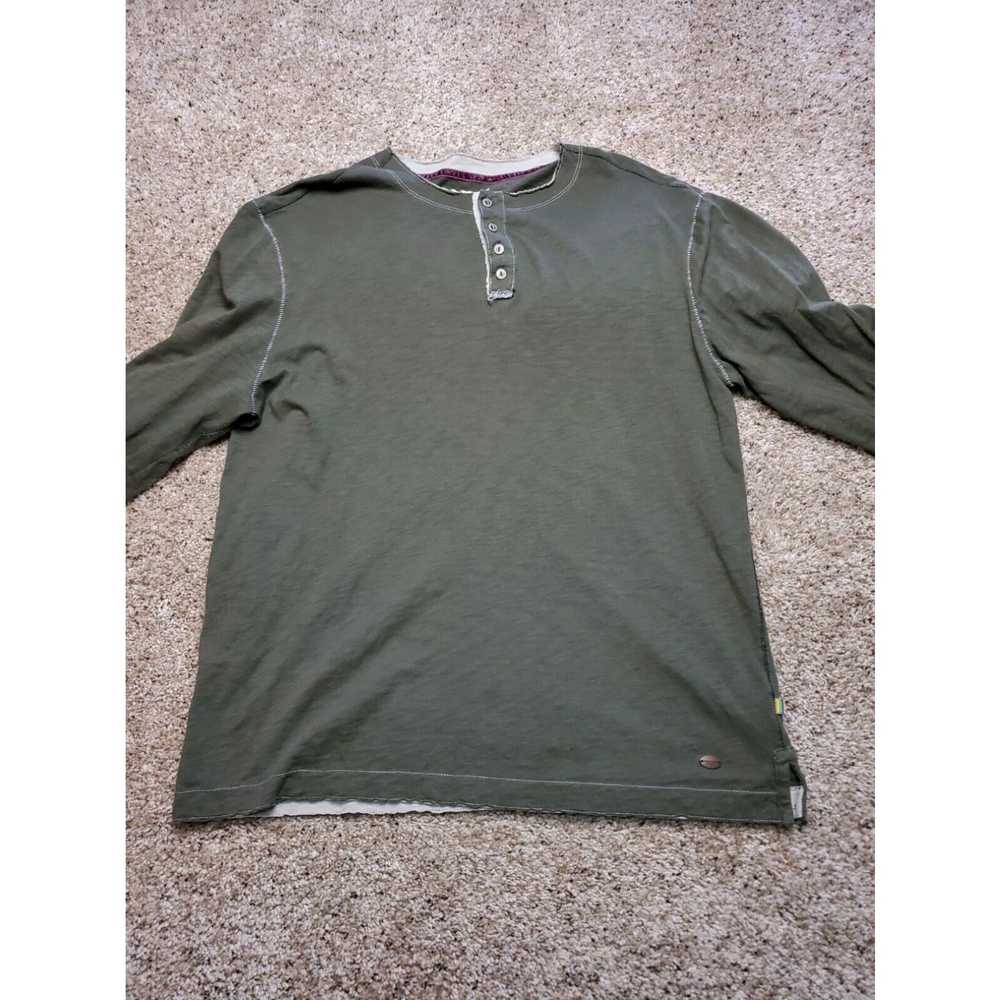 Henleys True Grit Shirt Large Mens Green Henley C… - image 3