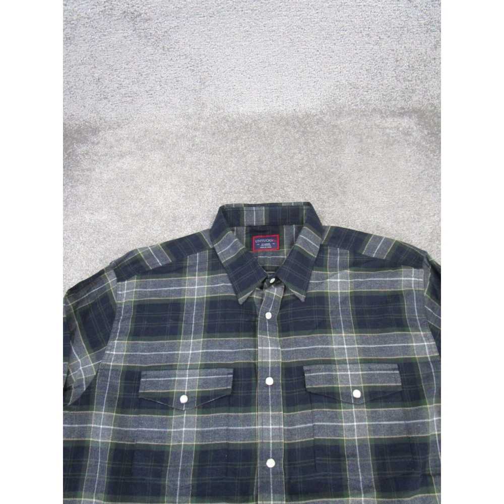 UNTUCKit Untuckit Shirt Mens Xl Gray Plaid Cotton… - image 2