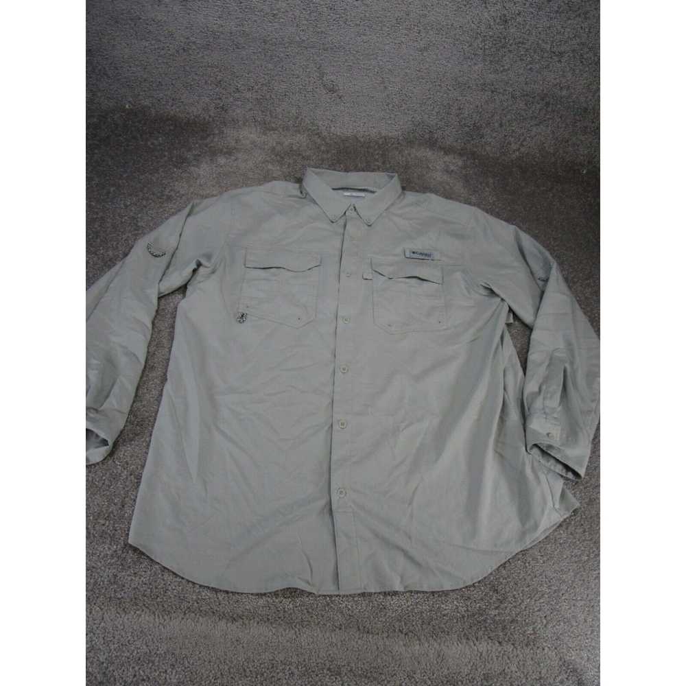 Vintage Columbia Shirt Mens Xl Gray Pfg Outdoor B… - image 1