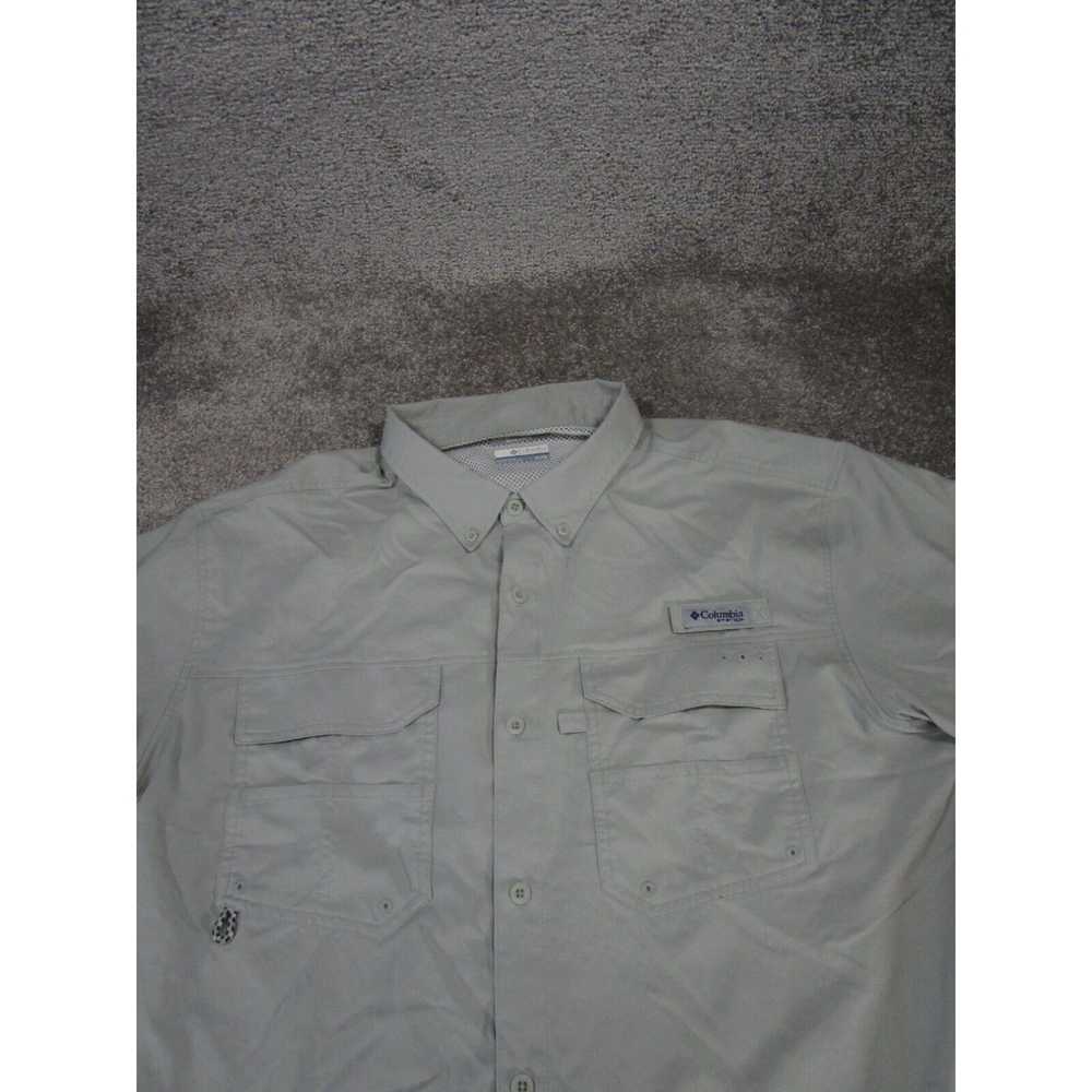 Vintage Columbia Shirt Mens Xl Gray Pfg Outdoor B… - image 2