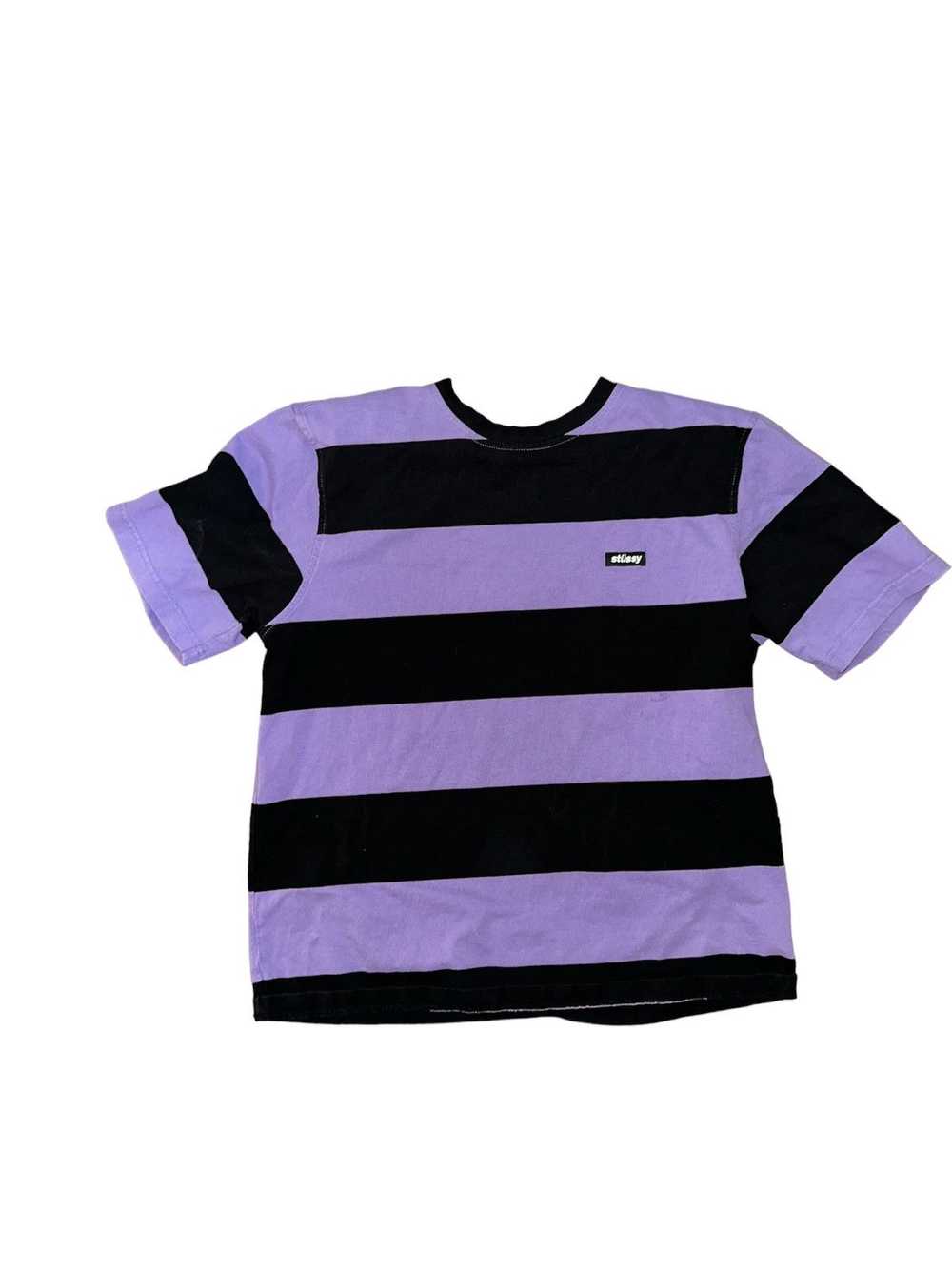 Hype × Streetwear × Stussy STUSSY Striped T-Shirt. - image 1