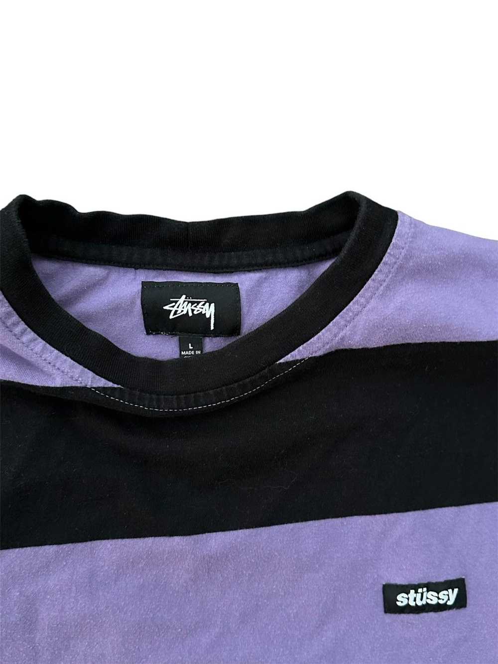 Hype × Streetwear × Stussy STUSSY Striped T-Shirt. - image 3