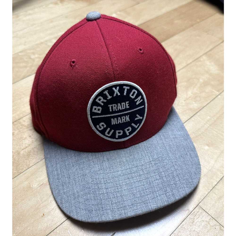 Brixton Brixton SnapBack Hat Red Gray OSFA - image 1