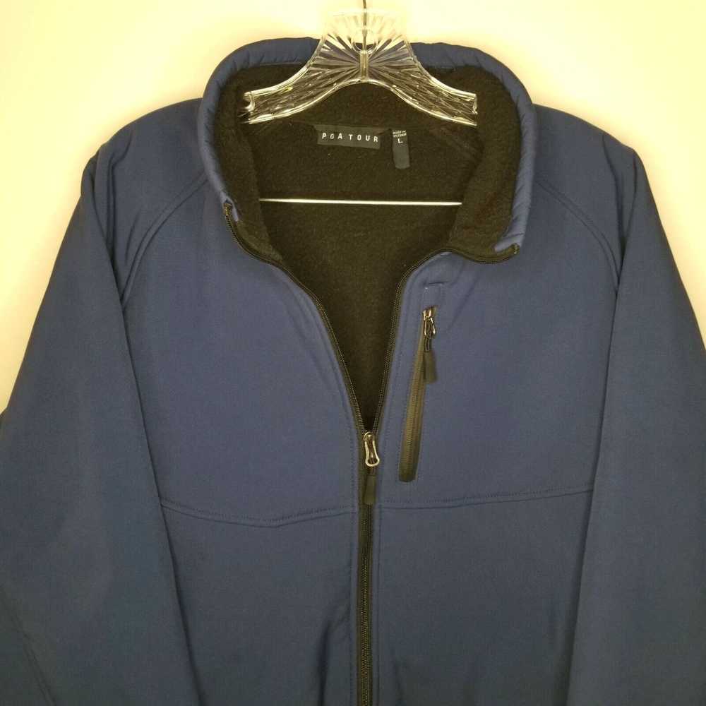 Pga Tour Pga Tour Mens Blue Full Zip Jacket Size L - image 2