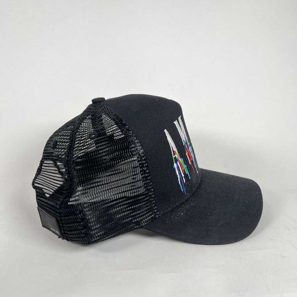 Amiri Amiri Paint Drip Logo Black Trucker - image 3