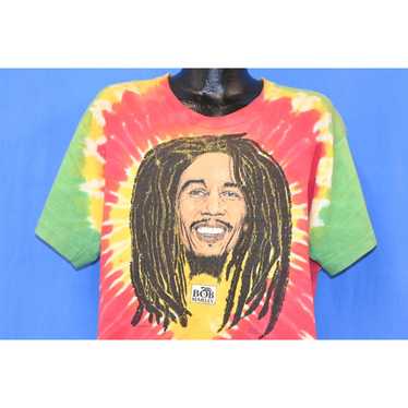 Fruit Of The Loom vintage 90s BOB MARLEY TIE DYE … - image 1