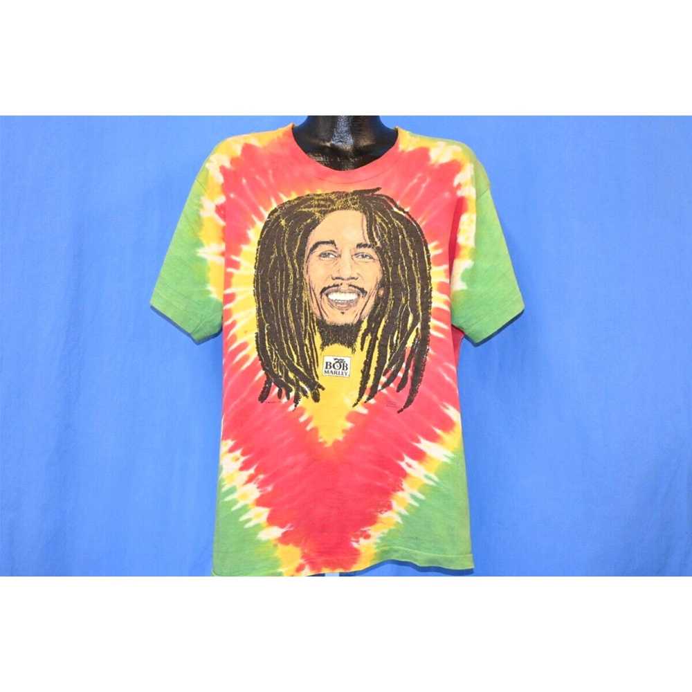 Fruit Of The Loom vintage 90s BOB MARLEY TIE DYE … - image 2