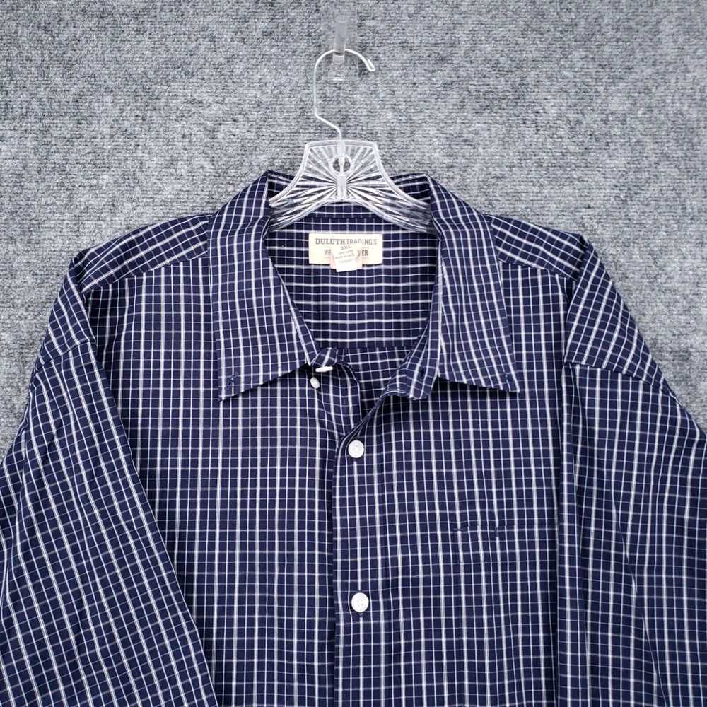 Vintage Duluth Trading Shirt Men 2XL BLue Plaid B… - image 3