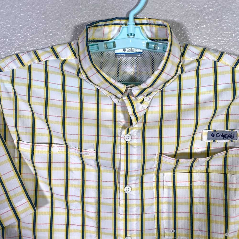 Vintage Columbia PFG Shirt Mens Large White Yello… - image 2