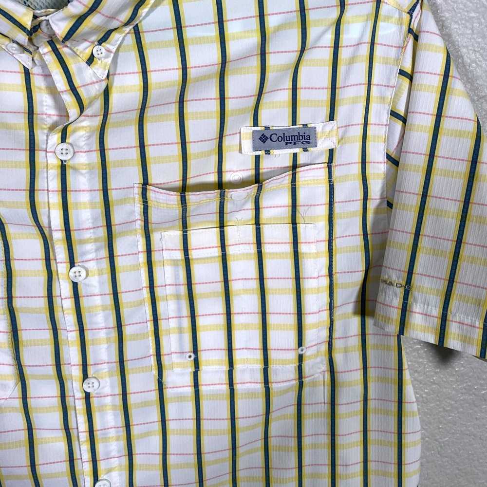 Vintage Columbia PFG Shirt Mens Large White Yello… - image 3