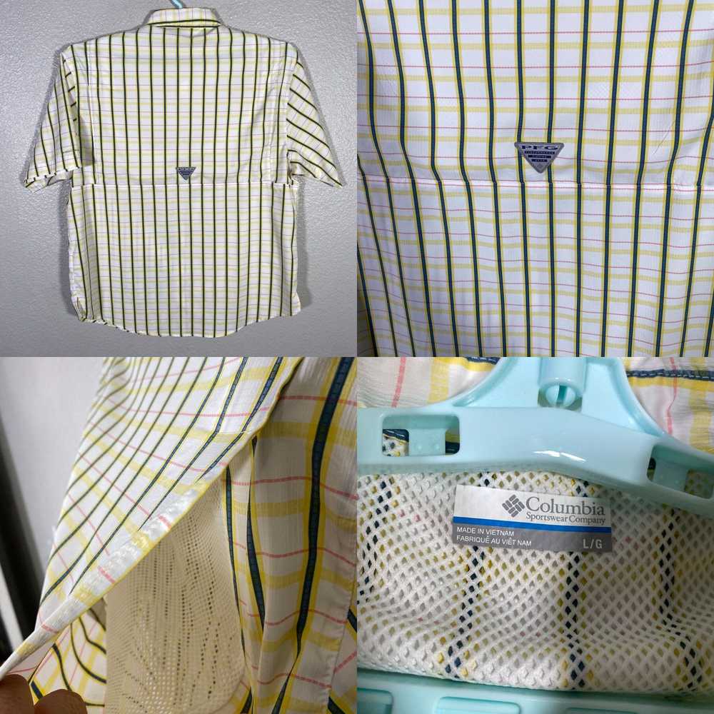 Vintage Columbia PFG Shirt Mens Large White Yello… - image 4