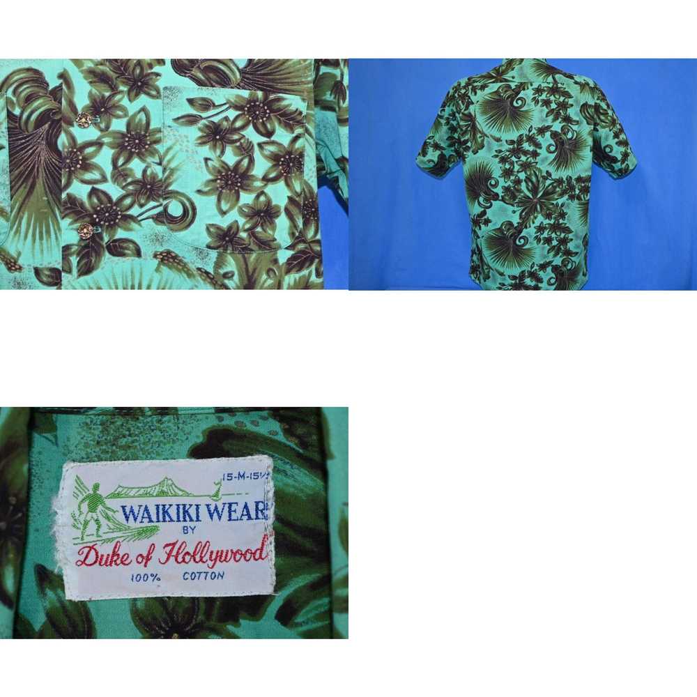 Vintage vintage 60s ALOHA DUKE OF HOLLYWOOD GREEN… - image 4