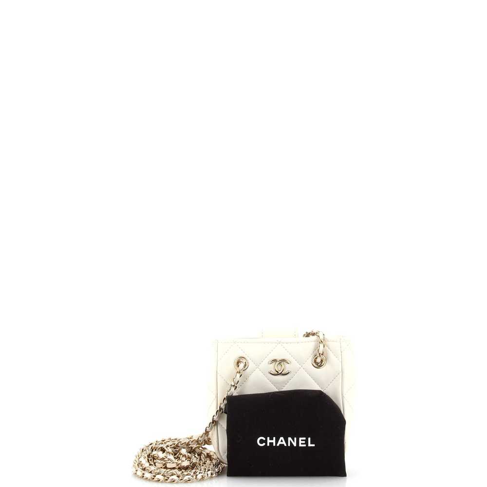 CHANEL CC Square Clutch with Chain Quilted Lambsk… - image 2