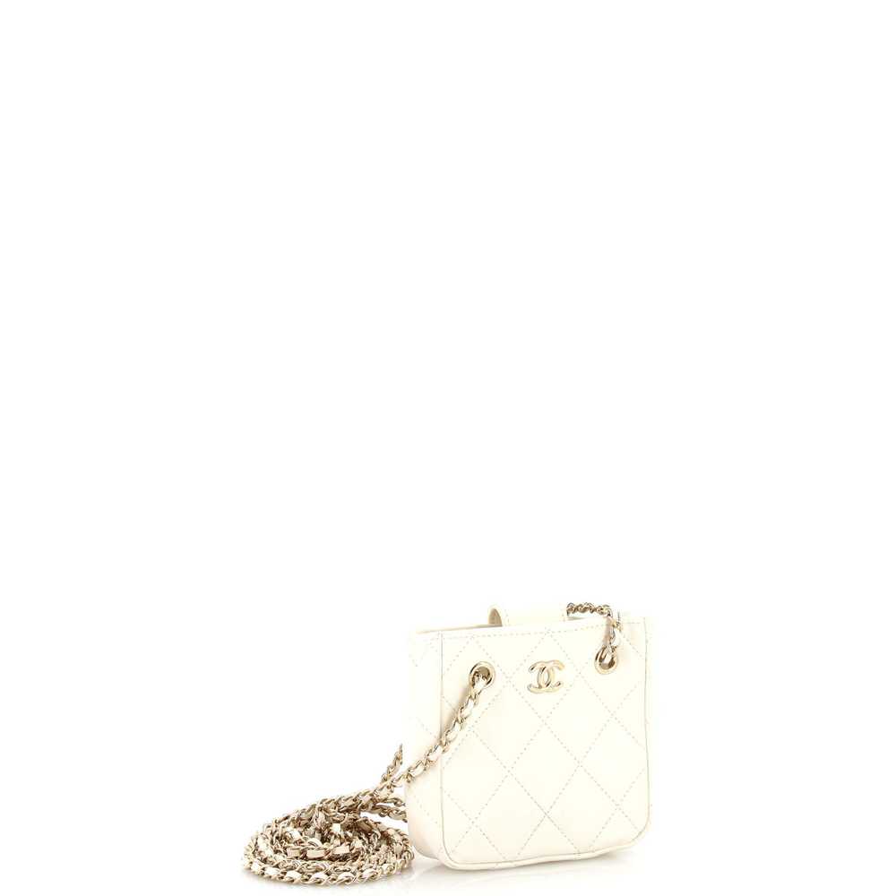 CHANEL CC Square Clutch with Chain Quilted Lambsk… - image 3