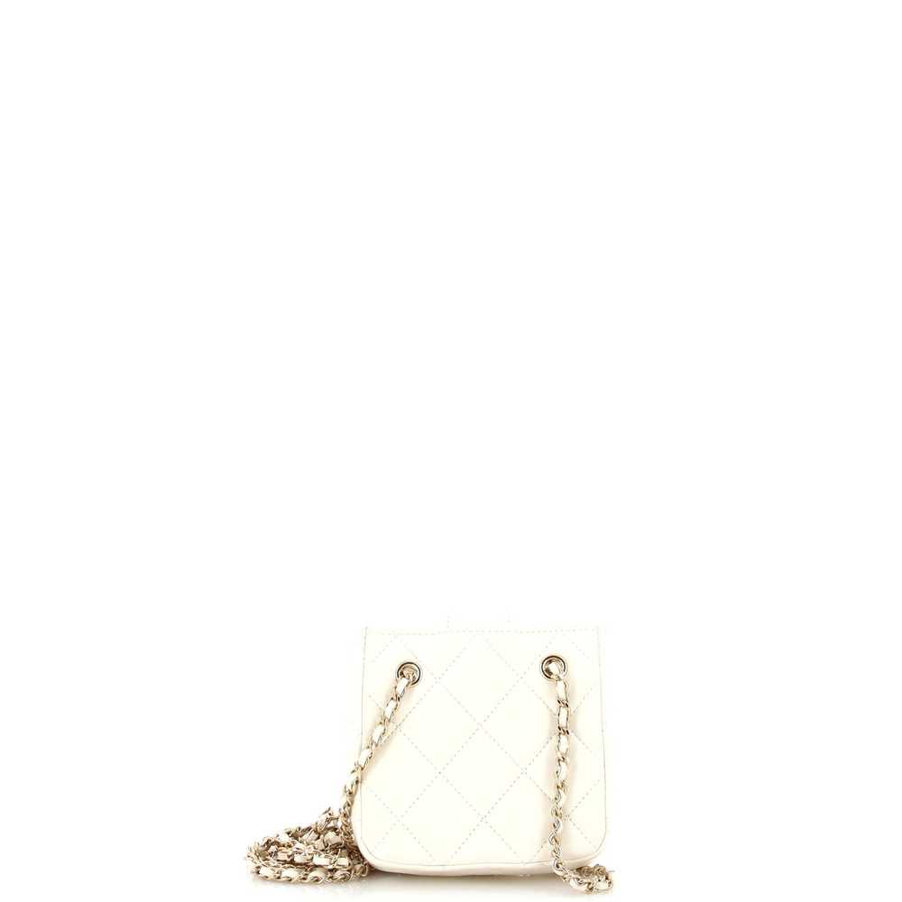 CHANEL CC Square Clutch with Chain Quilted Lambsk… - image 4