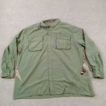 Habitat Habit Shirt Mens 2XL XXL Green Camo Butto… - image 1