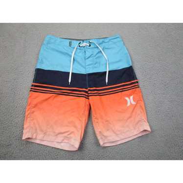 Hurley Hurley Shorts Mens 30 Blue Orange Stripes B