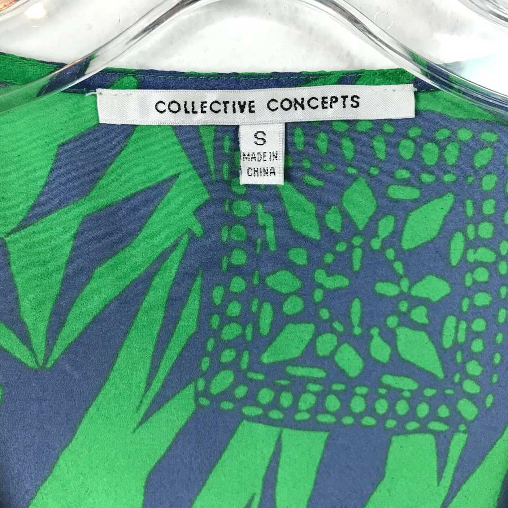 Vintage Collective Concepts Blouse Size S Green B… - image 3