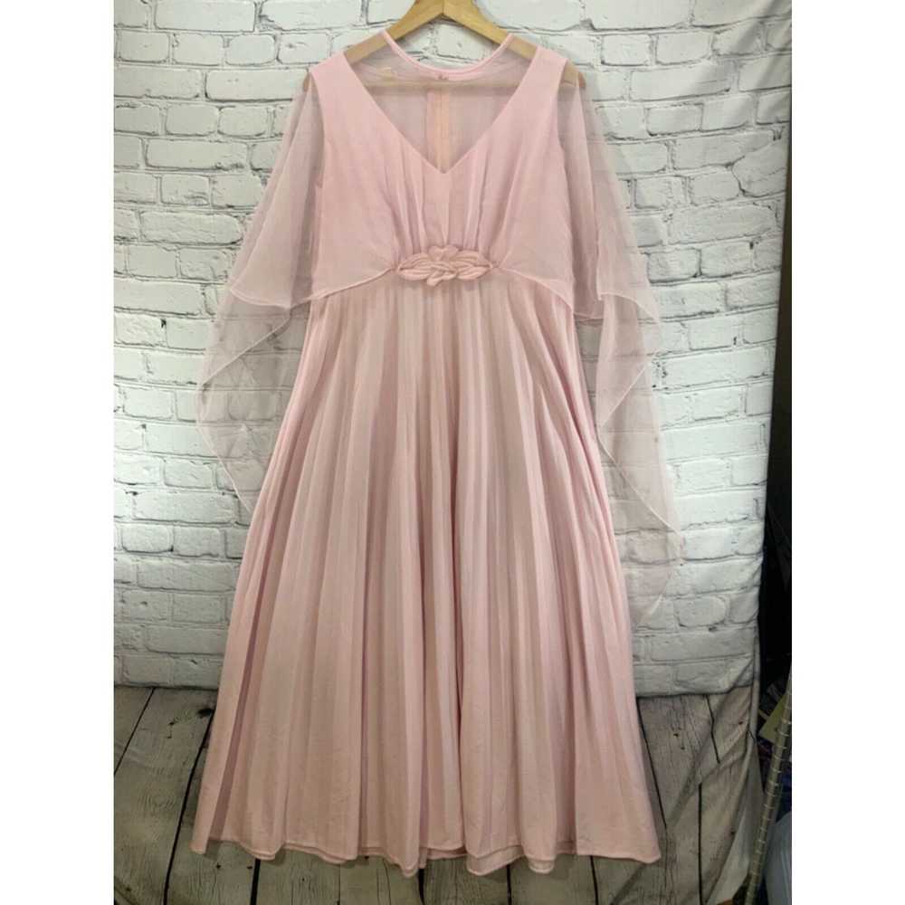 Vintage Pink Layered Handmade Formal Dress Brides… - image 1