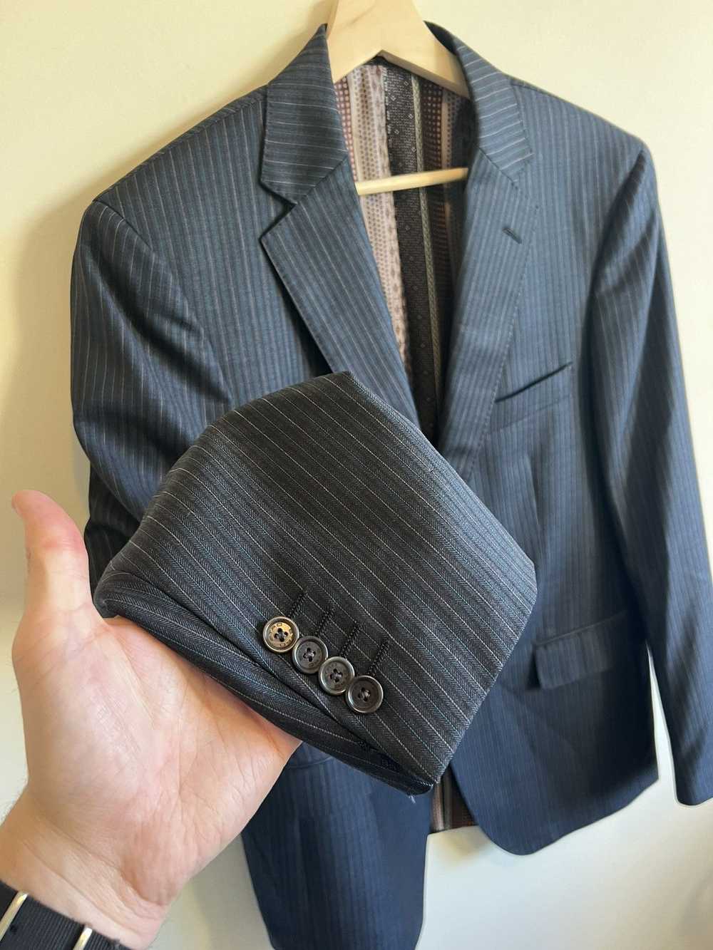 Etro ETRO 2 PIECE striped suit 52 size silk Italy - image 3