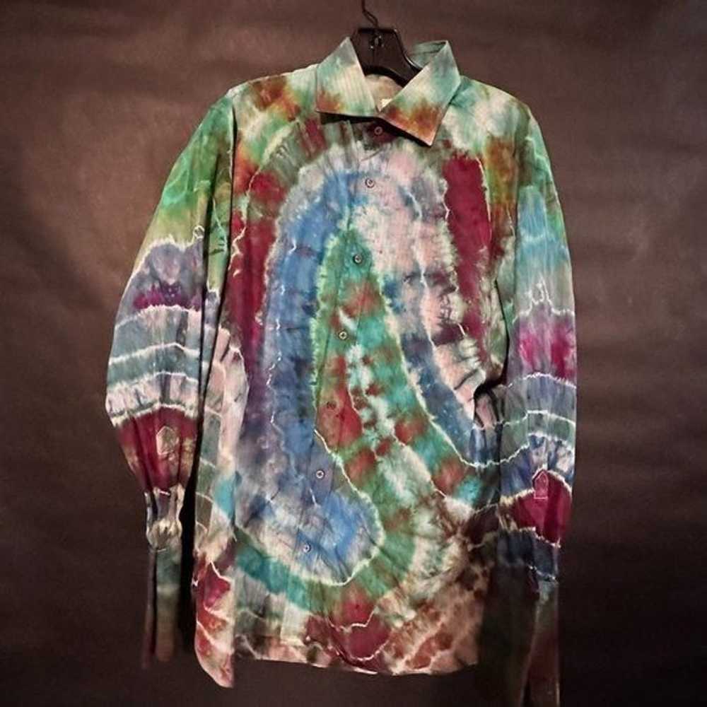 Custom × Isaia Isaia Napoli Geode Tie Dye Shirt N… - image 2