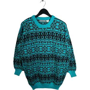 Vintage Vintage Snowflake Pattern Knit Sweater - image 1